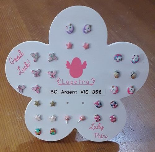bijouterie pinto boucles d oreille argent enfant vis