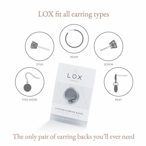 lox fermoir de boucles d'oreille imperdable acier Bijouterie pinto jussey