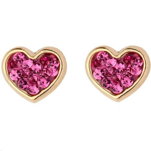 10625 boucles d'oreilles coeur violet vis enfant bijouterie pinto jussey haute saone