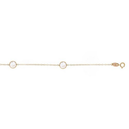 Bracelet Or 9k oxydes sertis clos bijouterie PINTO Ophélie Jussey Haute-Saône