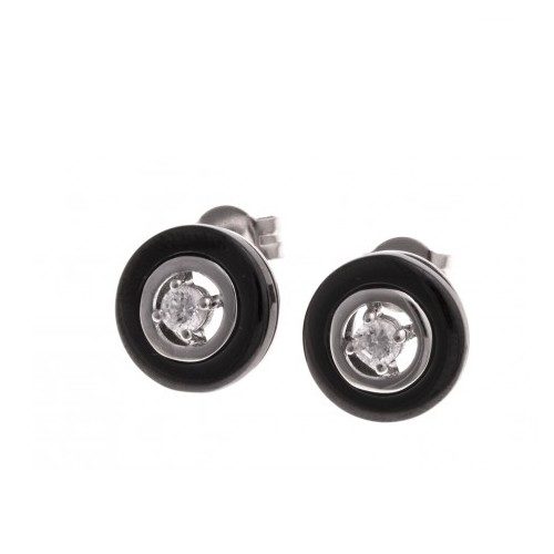 ac532 Boucles d'oreille argent céramique noir oxyde bijouterie pinto jussey