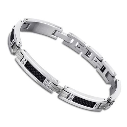 bijouterie pinto jussey ls1650-2/1 Bracelet acier homme Lotus carbone