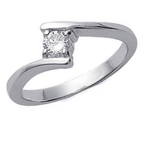 bijouterie pinto jussey 1059410 Bague argent monture solitaire en oxyde de zirconium