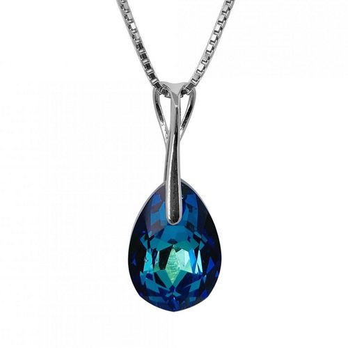 bijouterie pinto jussey colkatebbl Collier argent et cristal de Swarovski bleu