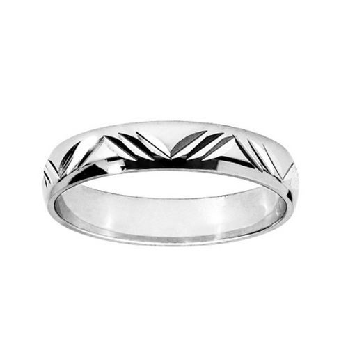 bijouterie pinto jussey 06304 Alliance argent diamantée triangle 4mm