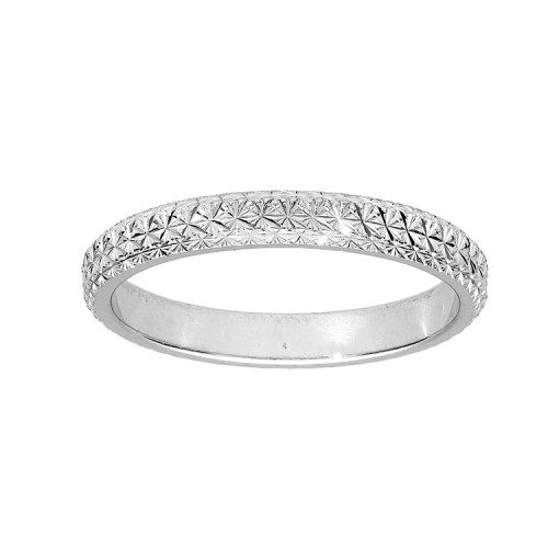bijouterie pinto jussey 063083 Alliance argent diamantée 3mm