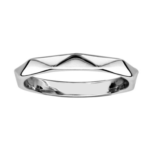 bijouterie pinto jussey 067471 Alliance argent forme géométrique