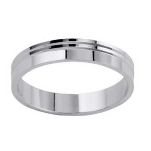 bijouterie pinto jussey 701069811 Alliance argent diamantée2 traits haut 3mm