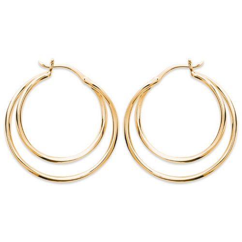 2626800 Boucles d'oreille plaqué or créole double