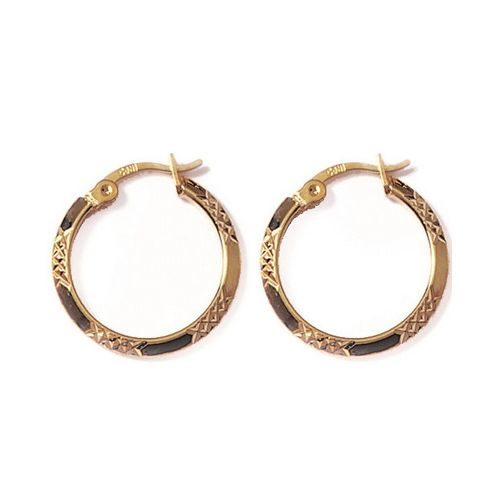 bijouterie pinto jussey 299320621 Boucles d'oreille plaqué or créole diamantée