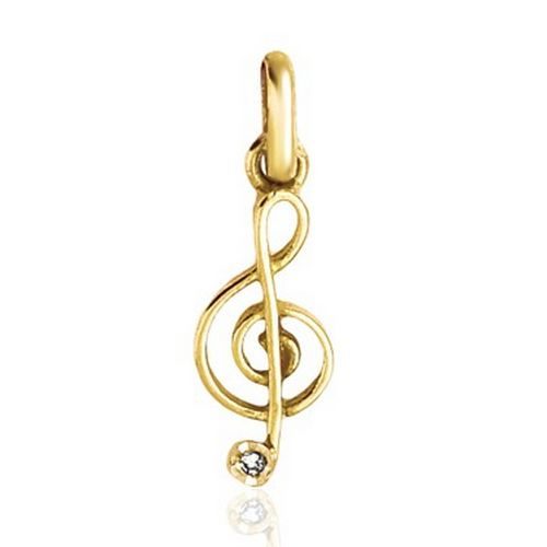 bijouterie pinto jussey p1301 Pendentif Or 18k clé sol oxyde