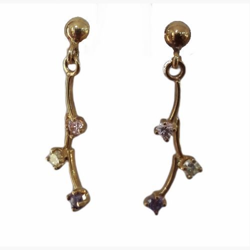 bijouterie pinto jussey Boucles d'oreille Or 18k oxydes couleurs