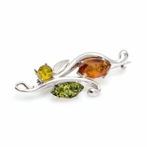 bijouterie pinto jussey MGBR1MR Broche argent 3 ambres