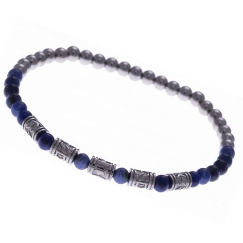 hp 319 Bracelet acier Extensible Homme Sodalite