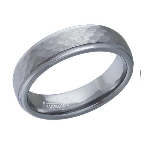 bijouterie pinto jussey ia 195 Bague Homme Tungstène Martelée