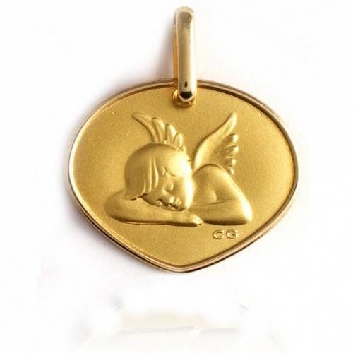 bijouterie pinto jussey Médaille or 18K Ange R1386