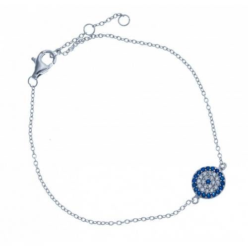 RZ 383 bracelet argent oeil bleu