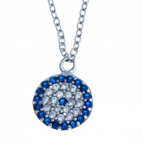 RZ 483 Collier argent oeil bleu