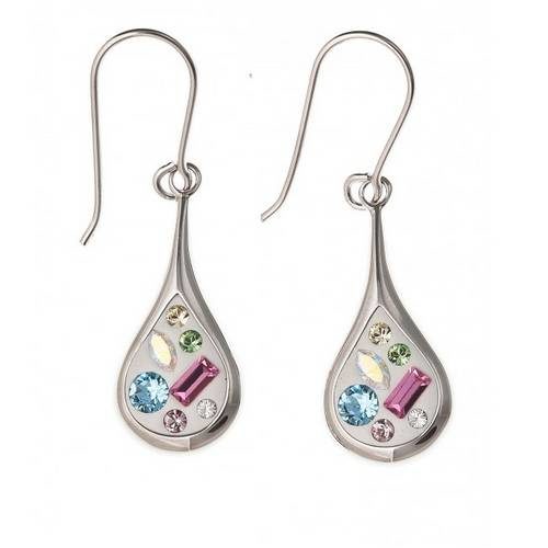 sw 516 Boucle d'oreille argent Swarovski blanc