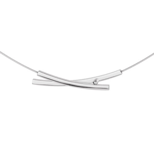 bijouterie pinto jussey Collier ERNSTES Acier câble Diamant 0.02CT K802.45