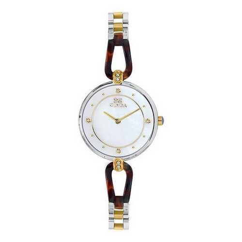 Bijouterie pinto jussey Montre femme Clyda CLA0786PMPX maron et dorée