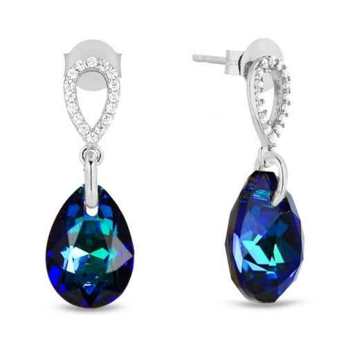 a0270bb Boucles d'oreille argent Spark Birne bleu