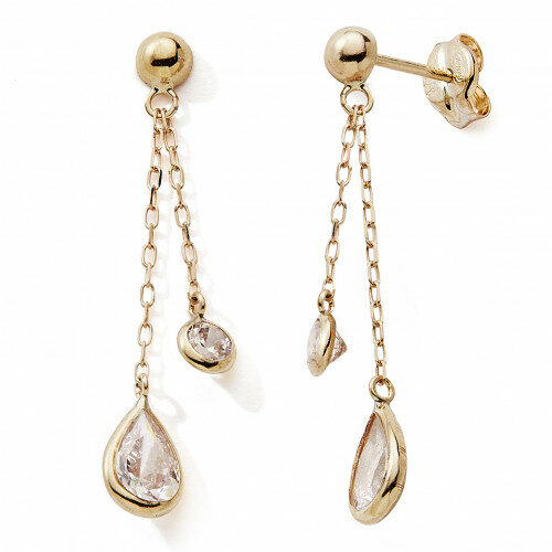 Boucles d'oreille Or 18k pendants 9162