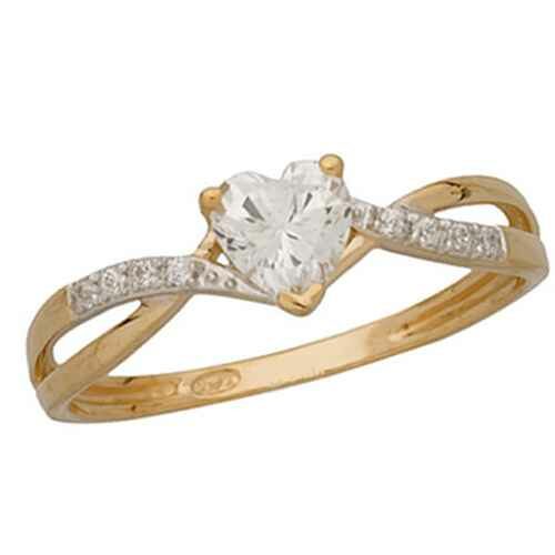 19188ZIR Bague Or 18k cœur