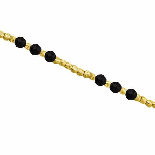 Bracelet argent doré Spinel noir VS 312
