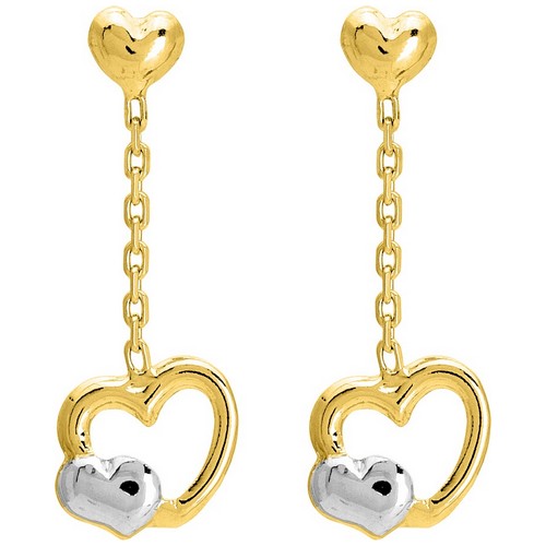 Boucles d'oreille Or 9k Cœurs 9K8301