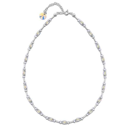 Collier Spark Fern blanc arc en ciel reflet perle Bijouterie pinto à Jussey