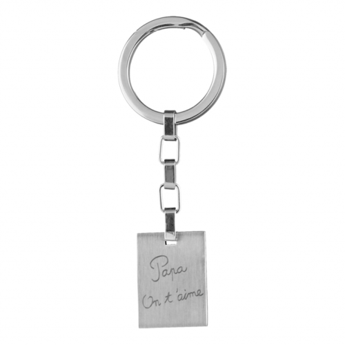 Porte clef acier "Papa je t'aime"
