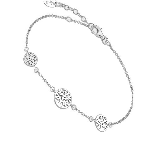 lp1982/2/1 Bracelet argent Lotus arbre vie