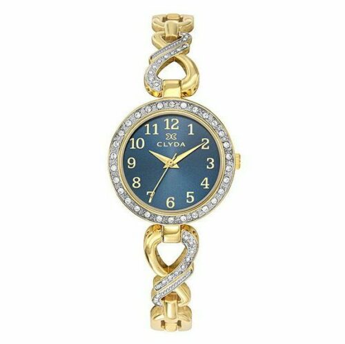 Bijouterie pinto Jussey haute-saone CLA0795PDAX montre femme doré bleu