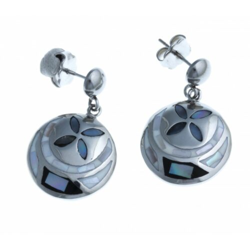 Boucles d'oreille acier émail IC 537 Bijouterie pinto Jussey haute-saone