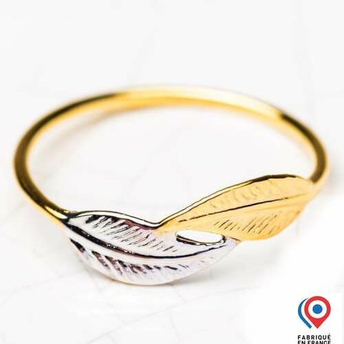 Bague Or plume 9kBR4058CNB