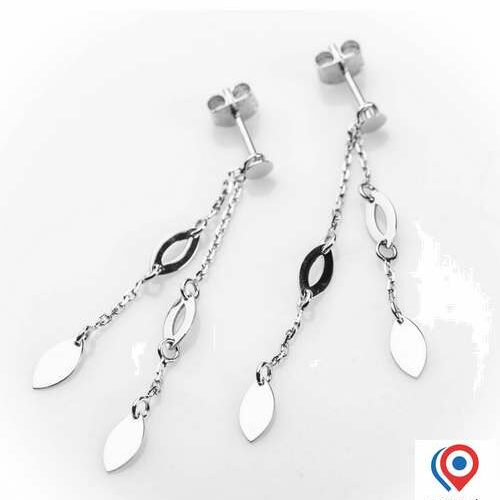 Boucles d'oreille Or 9k BE1223CNG gris