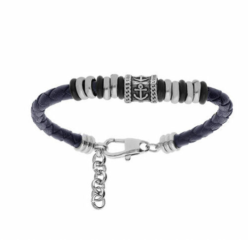 Bracelet Junior acier cuir