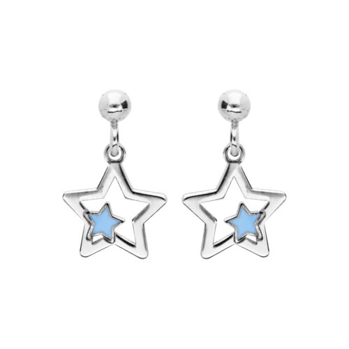 Boucles d'oreille argent enfant étoile ABO69