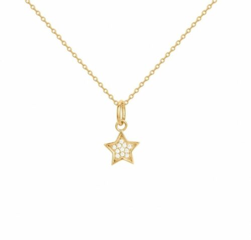 Collier plaqué or étoile 66700024