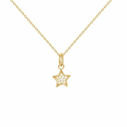 Collier plaqué or étoile 66700024