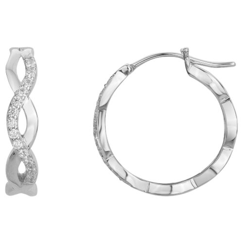 Boucles d'oreille Argent créole infini 704005