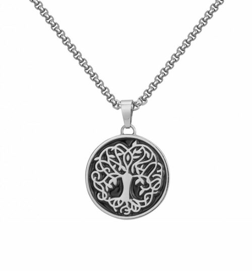 Collier Homme acier arbre vie 750217