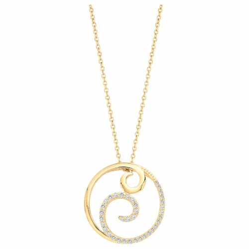 Collier plaqué or spirale 76700022