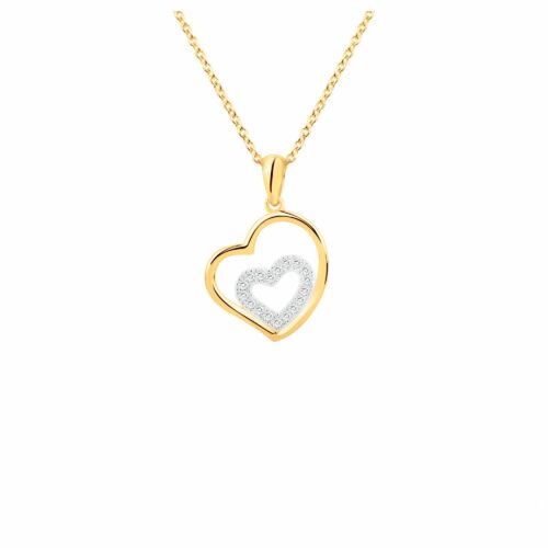 Collier plaqué or coeur 76700069BJ