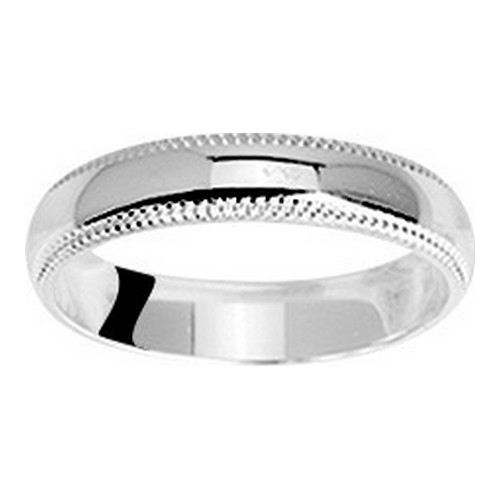 Alliance argent perlée 4mm