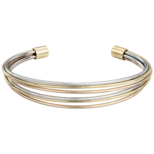 Bracelet Jonc acier 3 Ors 6 brins Bijouterie pinto à jussey