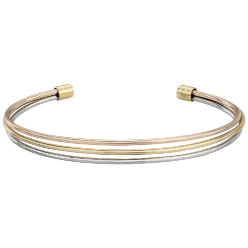 Bracelet Jonc acier 3 Ors 3 brins Bijouterie pinto à jussey