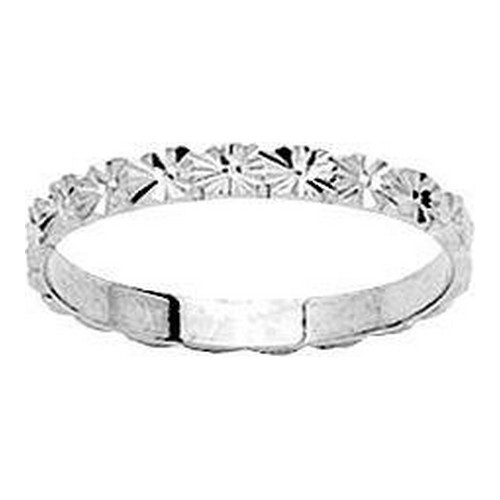 Alliance argent floral 2.5mm