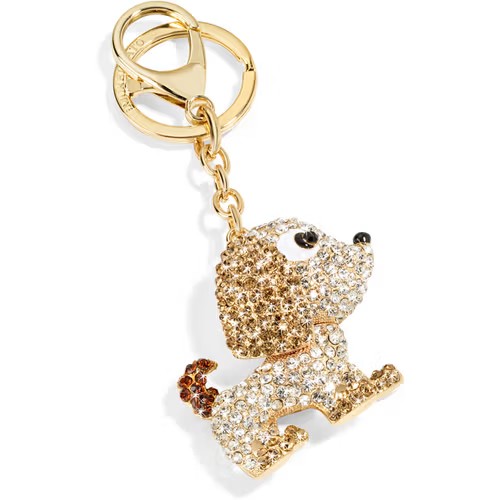 D0337 Porte clés morellato Chien doré articulé pierre brillant